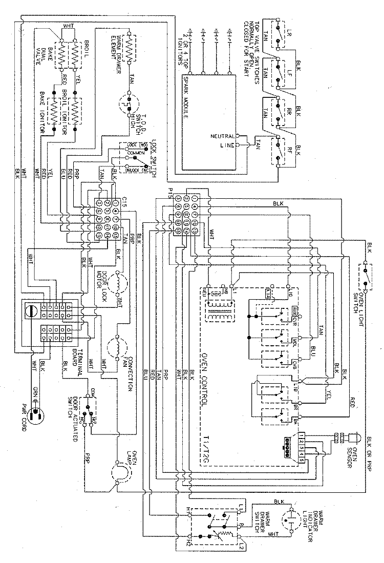 WIRING INFORMATION Diagram and Parts List for MGR5880BDS  Maytag Range