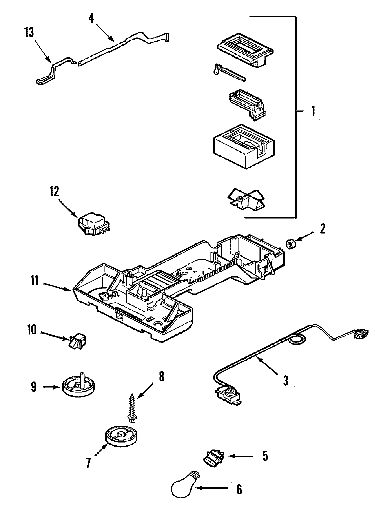 CONTROLS Diagram and Parts List for CT21G6Q  Crosley Refrigerator