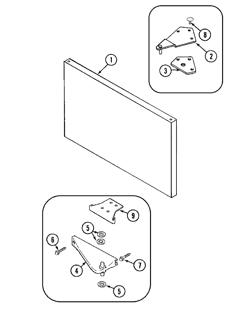 FREEZER OUTER DOOR Diagram and Parts List for S40STRP  Maytag Refrigerator