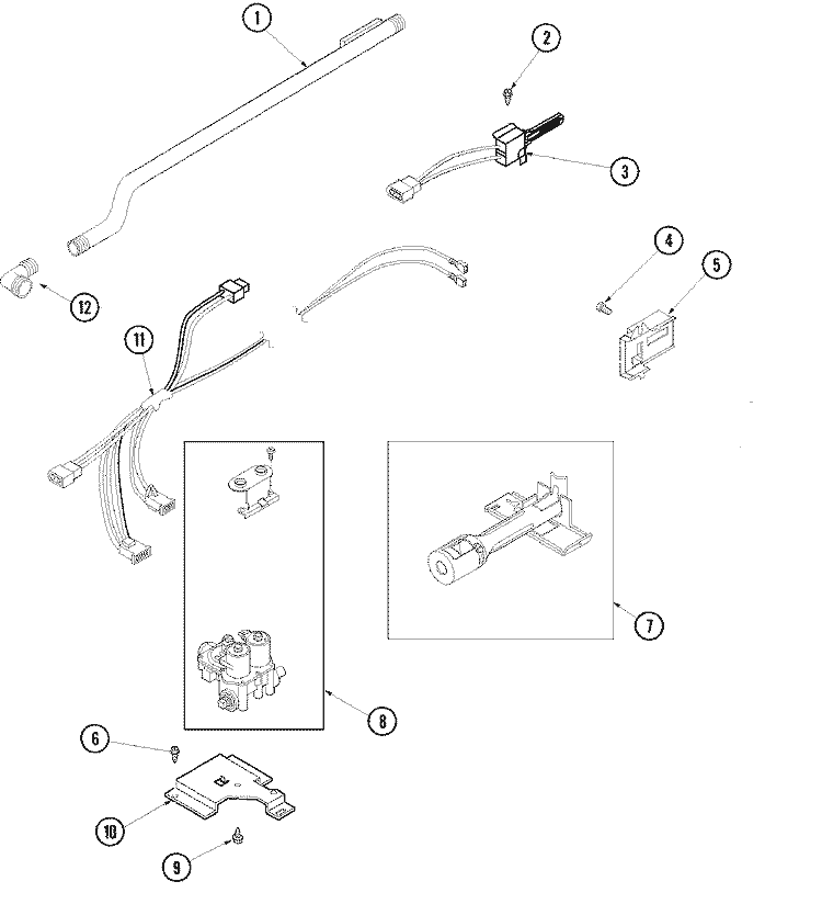 GAS VALUE & IGNITER Diagram and Parts List for SDG4000AWW  Maytag Dryer