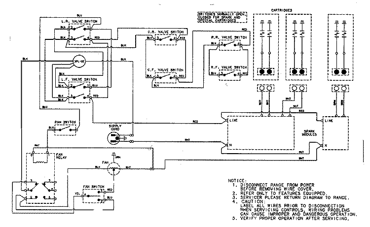 WIRING INFORMATION Diagram and Parts List for JGD8348CDP  Jenn-Air Cooktop