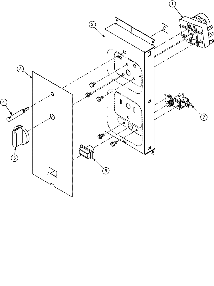 CONTROL Diagram and Parts List for RCS10D P1327701M Amana Microwave