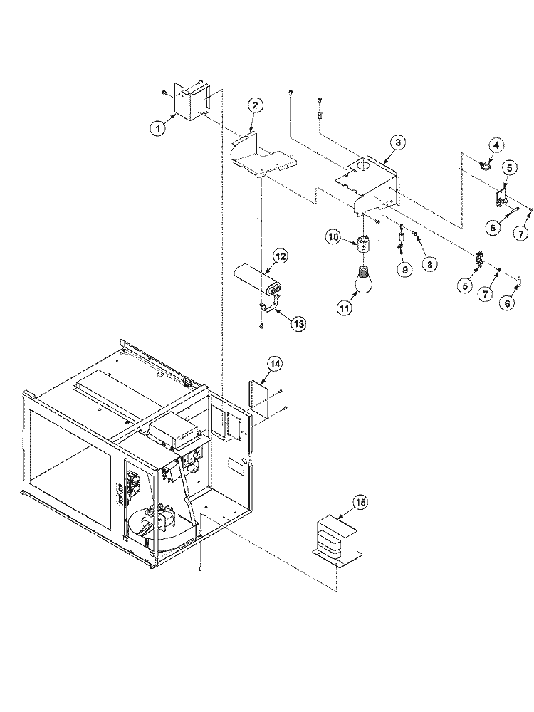 ELECTRICAL COMPONENTS Diagram and Parts List for RCS10D P1327701M Amana Microwave