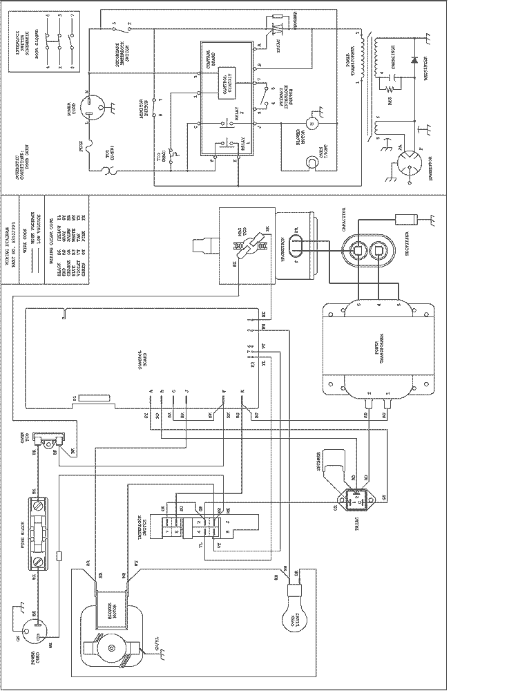 WIRING INFORMATION Diagram and Parts List for RFS12S P1327710M Amana Microwave