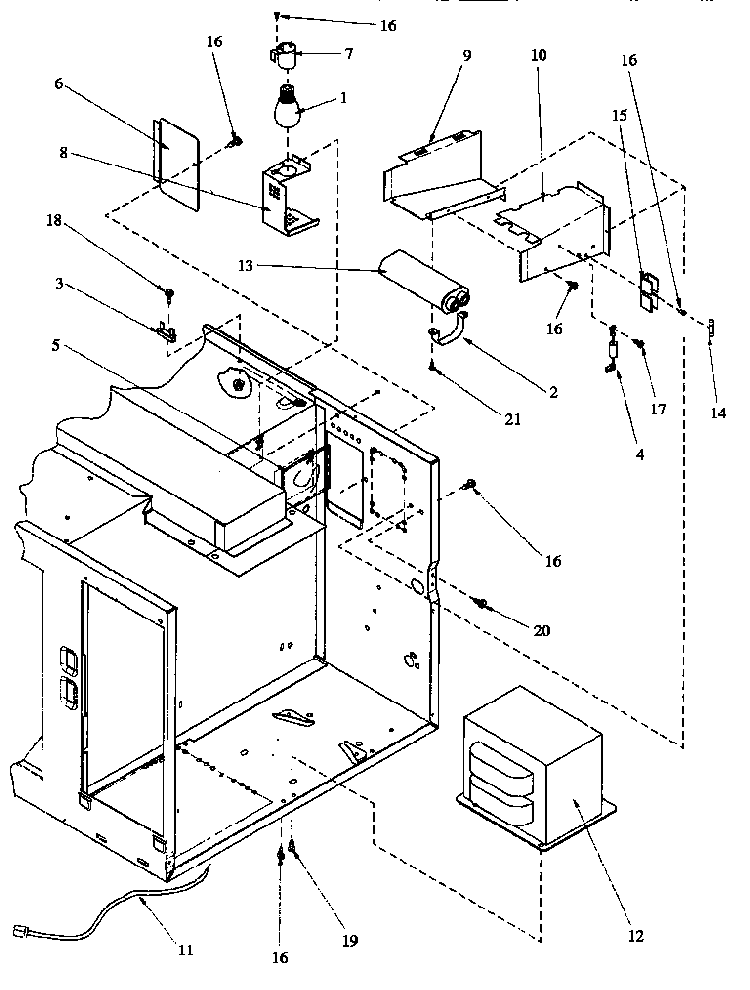 Electrical Parts And Components Diagram and Parts List for MM659E-P1177103MZ  Amana Microwave