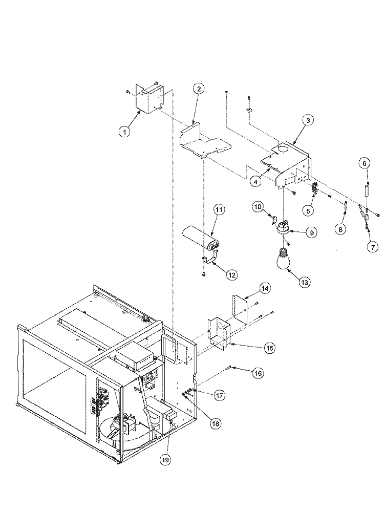 ELECTRIC COMPONENTS Diagram and Parts List for DCS11E P1327811M Amana Microwave