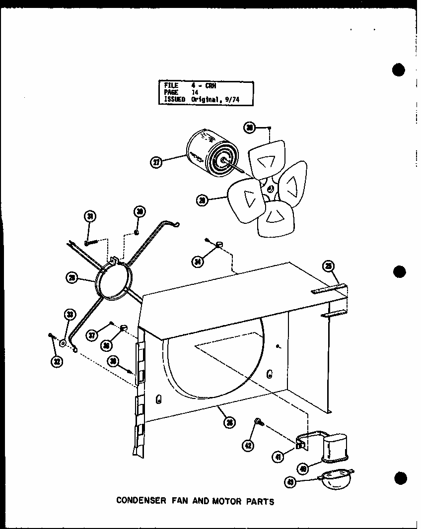 Condenser Fan And Motor Parts (crh4-1/p55201-11c) (crh4-1/p55201-15c) (crh4-3/p55201-12c) (crh4-3/p55201-16c) (crh5-1/p55201-13c) (crh5-3/p55201-14c) Diagram and Parts List for CRH5-1 P55201-13C Amana Air Conditioner