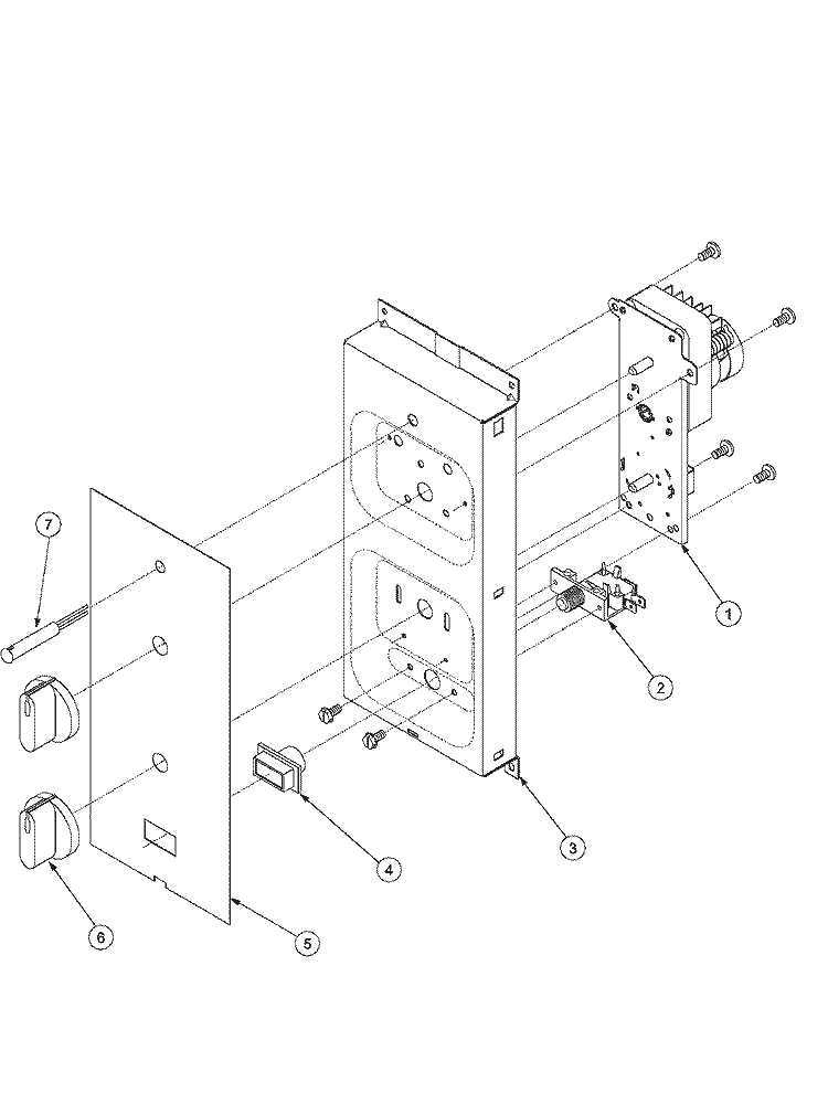 CONTROL Diagram and Parts List for RS511M P1327801M Amana Microwave
