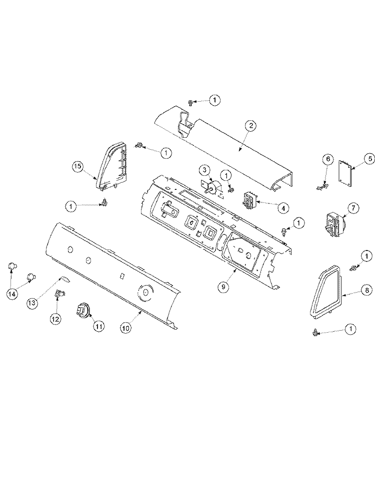 CONTROL PANEL Diagram and Parts List for ALE866SBW  Amana Dryer