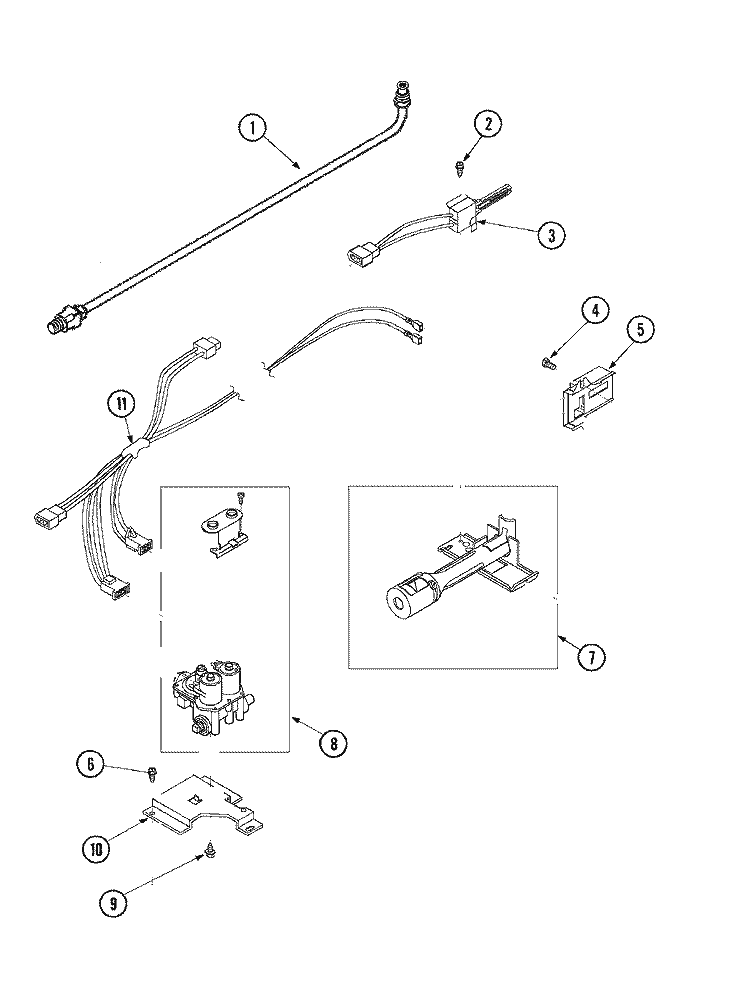 GAS VALVE & IGNITER Diagram and Parts List for CDG9500W  Crosley Dryer