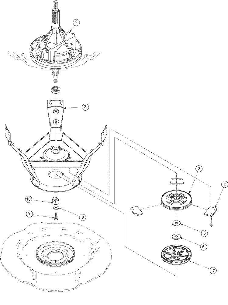 BEARINGS, BRAKE, AND TRANSMISSION Diagram and Parts List for ALW895SAW PALW895SAW1 Amana Washer