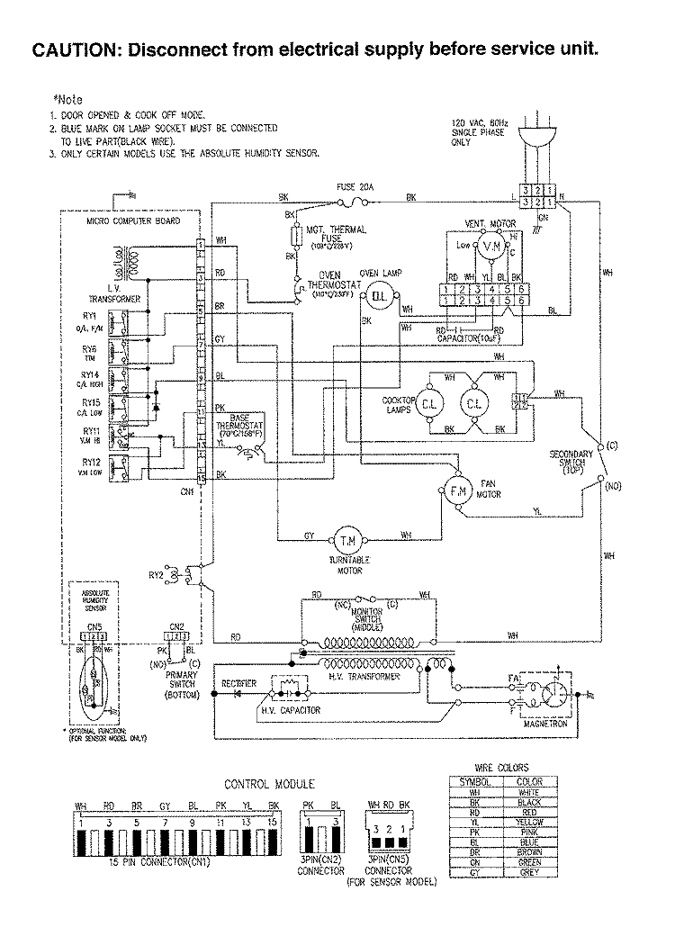 WIRING INFORMATION Diagram and Parts List for MMV5186AAQ  Maytag Microwave