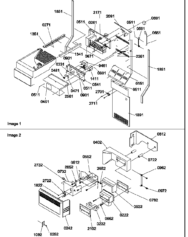 Ice Maker/control Assy Diagram and Parts List for SRDE528VW-P1320403WW  Amana Refrigerator