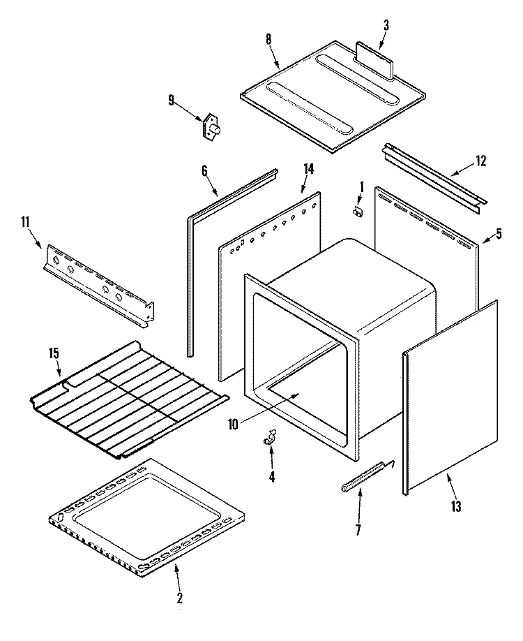 OVEN Diagram and Parts List for CLY2220ADB  Magic Chef Range