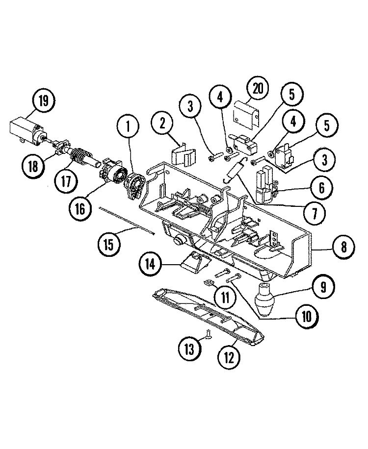 LATCH ASSEMBLY PARTS LIST Diagram and Parts List for MAH3000BGW  Maytag Washer