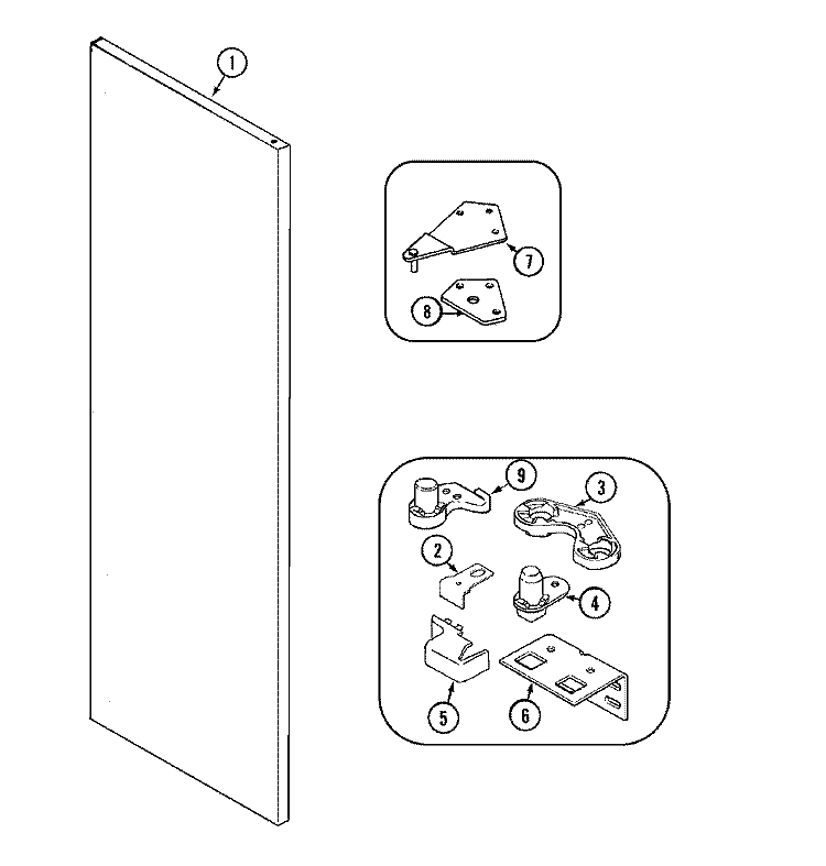 FRESH FOOD OUTER DOOR Diagram and Parts List for GC2220DEGB  Maytag Refrigerator