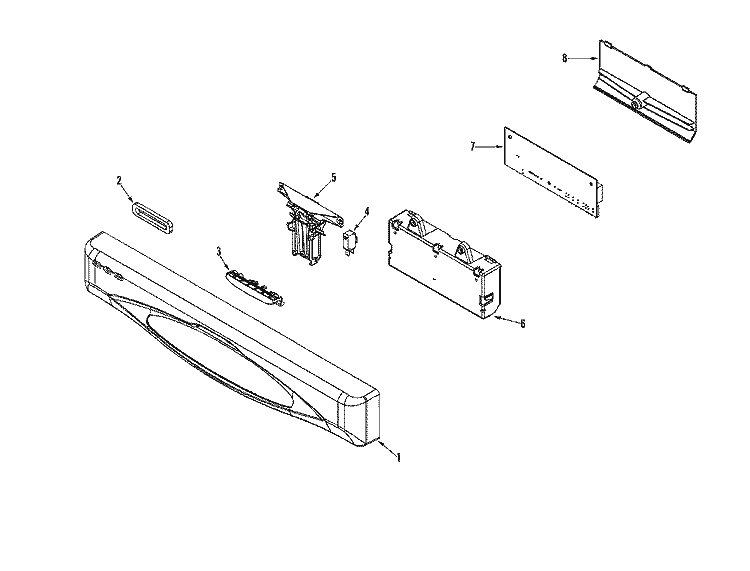 CONTROL PANEL Diagram and Parts List for ADB2200AWS  Amana Dishwasher