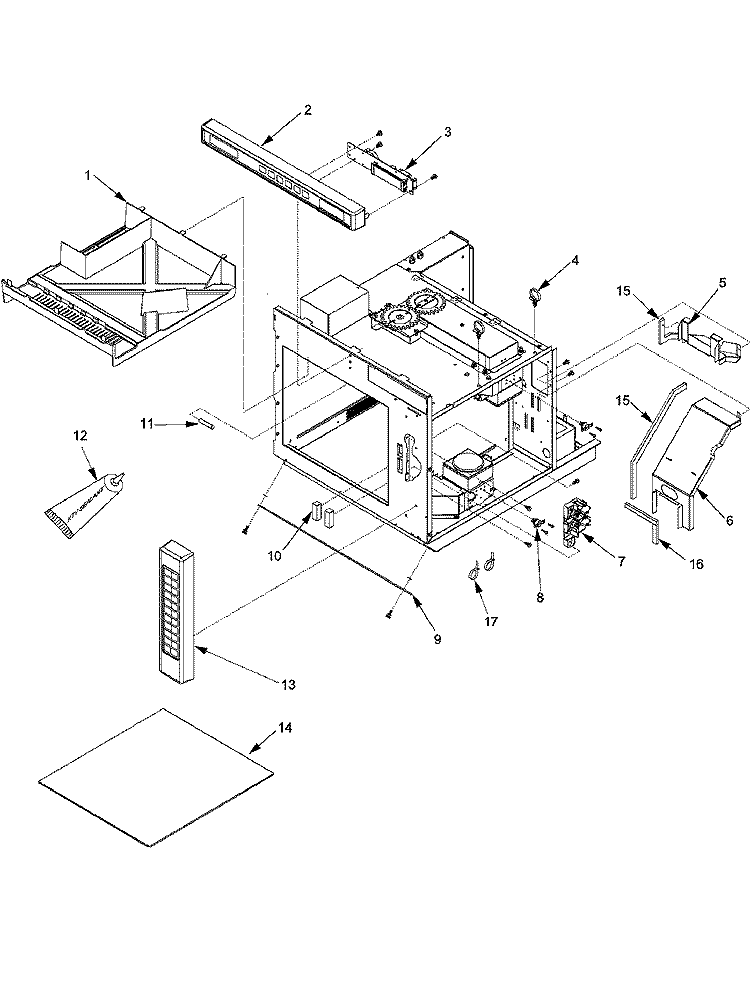 CONTROL Diagram and Parts List for MC24MPT P1329117M Amana Microwave