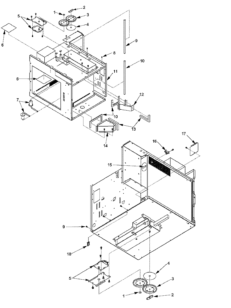 CAVITY Diagram and Parts List for MC24MPT P1329117M Amana Microwave