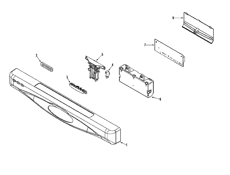 CONTROL PANEL Diagram and Parts List for MDB7650AWS  Maytag Dishwasher