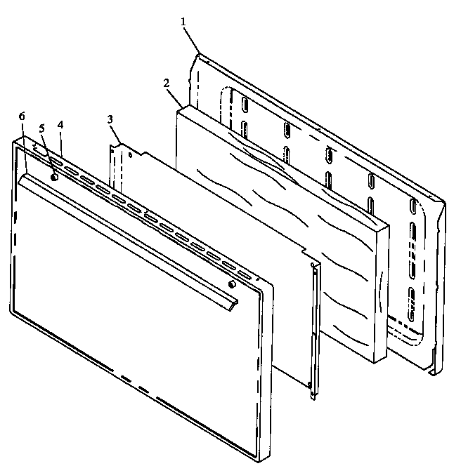 Oven Door Assembly Diagram and Parts List for RLN381UL P1143084NL Caloric Range