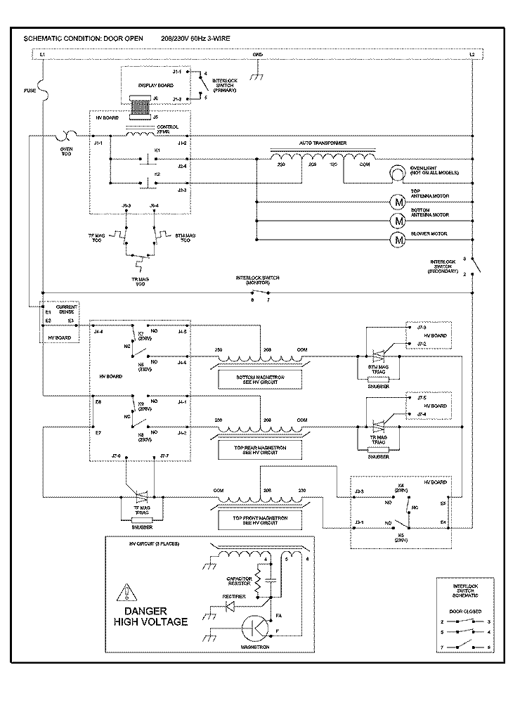 WIRING INFORMATION (P1326309M) Diagram and Parts List for ASE9000 P1326309M Amana Microwave
