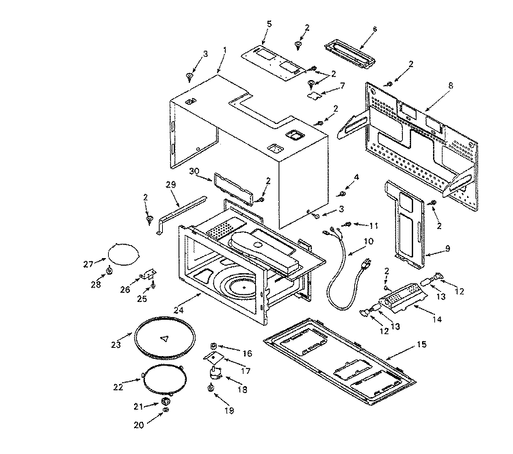 CAVITY Diagram and Parts List for UMV1142ACQ  Maytag Microwave
