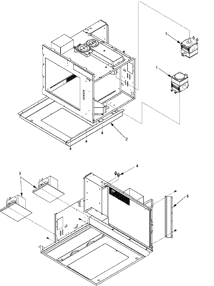 CAVITY Diagram and Parts List for MC24MPT P1329117M Amana Microwave