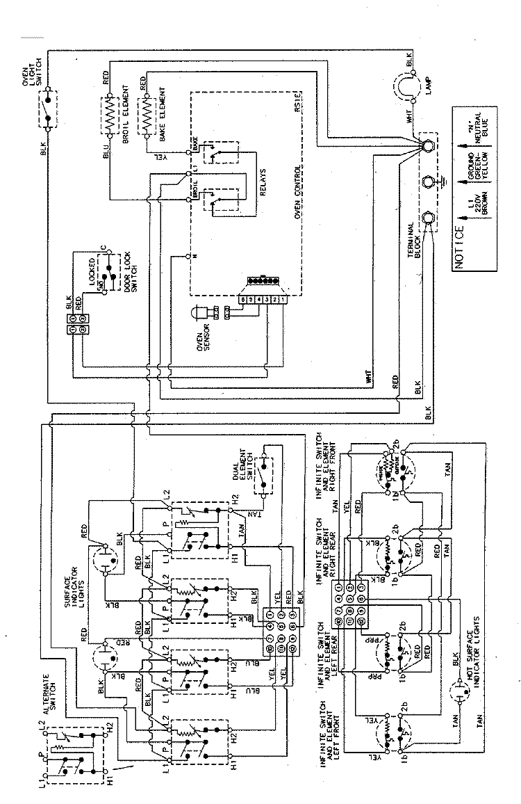 WIRING INFORMATION Diagram and Parts List for MER5730BGW  Maytag Range