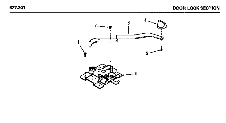 01 - DOOR LOCK SECTION Diagram and Parts List for 827301  Maytag Microwave