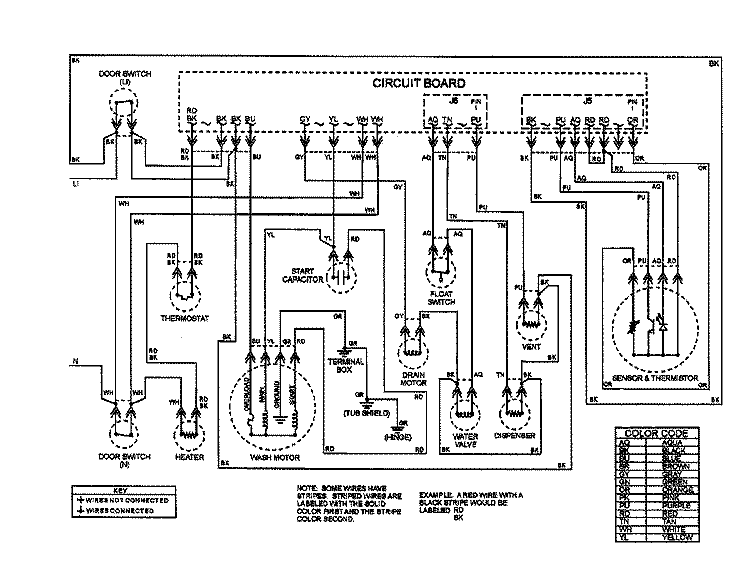 WIRING INFORMATION Diagram and Parts List for MDB5600AWS  Maytag Dishwasher