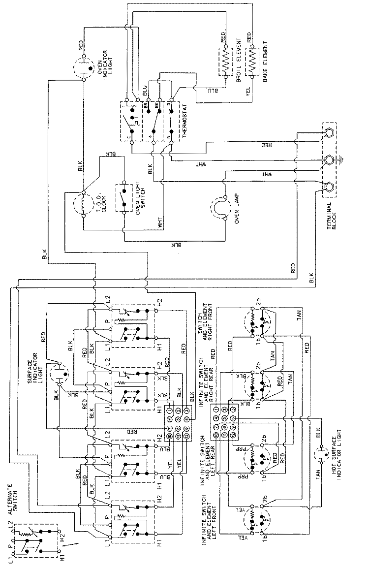 WIRING INFORMATION Diagram and Parts List for AER1450BAH  Admiral Range