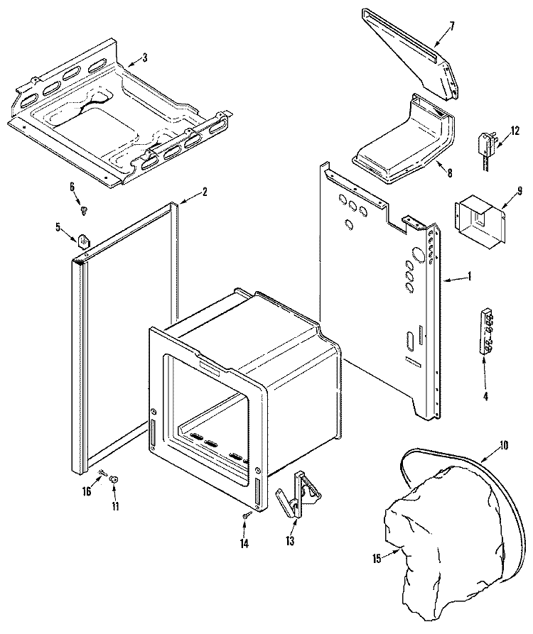 BODY Diagram and Parts List for ABR142MBGH  Maytag Range