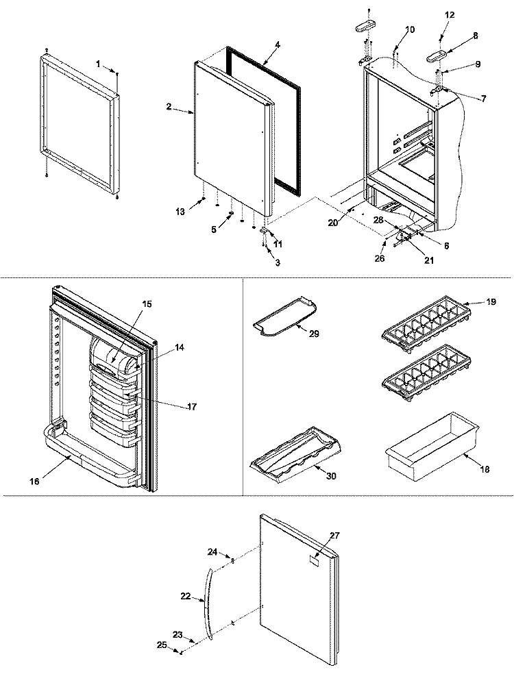 REFRIGERATOR DOOR Diagram and Parts List for ARB2217CSR PARB2217CS1 Amana Refrigerator