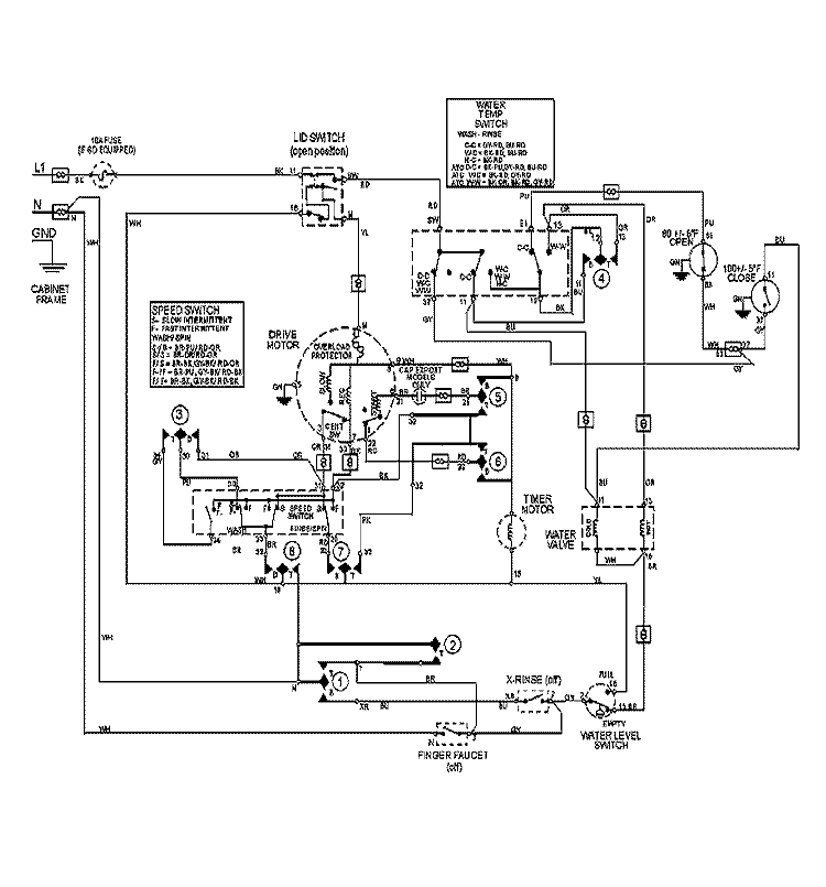 WIRING INFORMATION Diagram and Parts List for MAVT834AWQ  Maytag Washer
