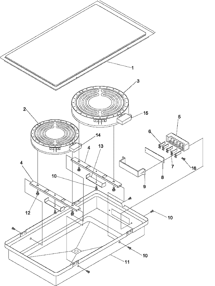 GRILLE MODULE ACT110 Diagram and Parts List for ACS4660AB PACS4660AB1 Amana Range