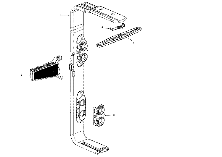 WATER DISTRIBUTION ASSEMBLY Diagram and Parts List for MDBCUBEAWX  Maytag Dishwasher