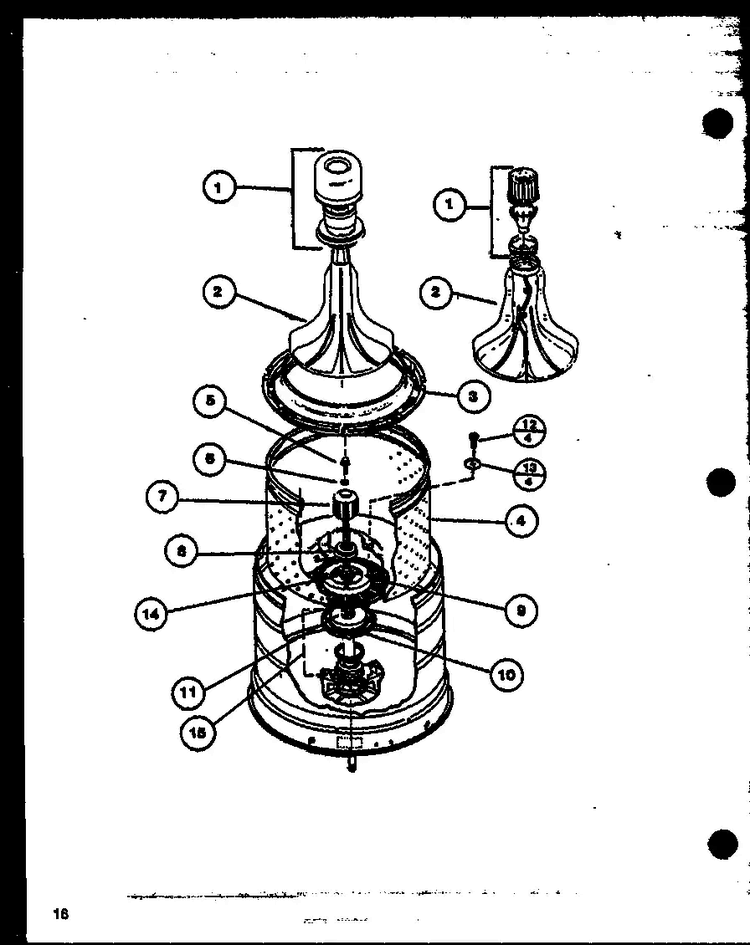 Section 7 Diagram and Parts List for CW9003W P1122813WW Amana Washer