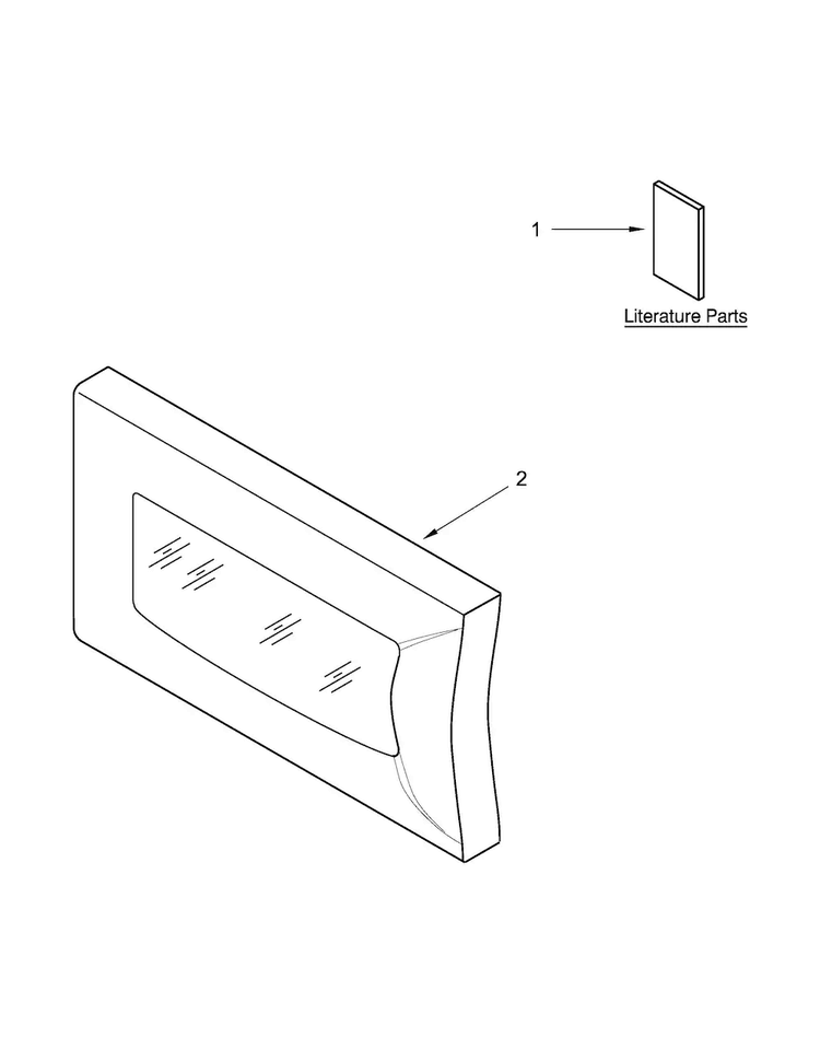 Microwave Door Parts Diagram and Parts List for AMC2206BAS06  Amana Microwave