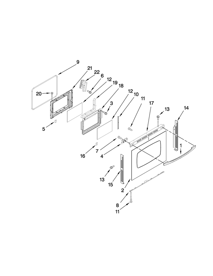 Lower Door Parts Diagram and Parts List for MGR6775BDQ18  Maytag Range
