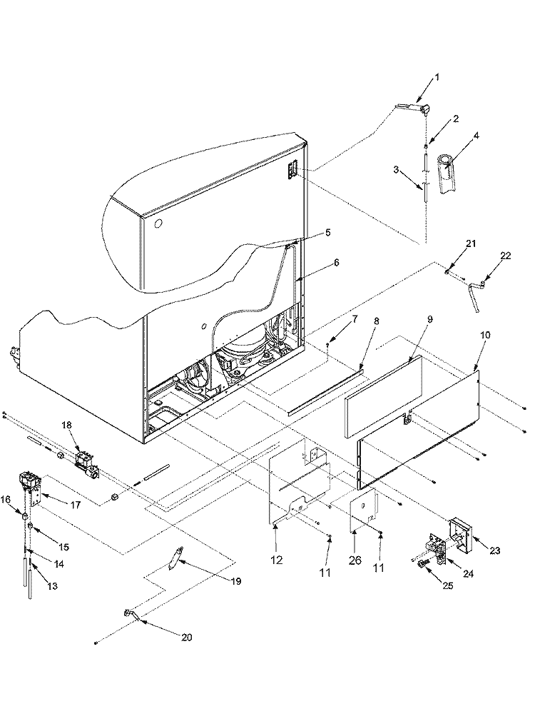 CABINET BACK Diagram and Parts List for SK535-2 PSK535062W0 Maytag Refrigerator