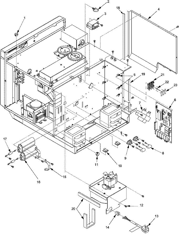 ELECTRICAL COMPONENTS Diagram and Parts List for KFC2 P1326306M Amana Microwave