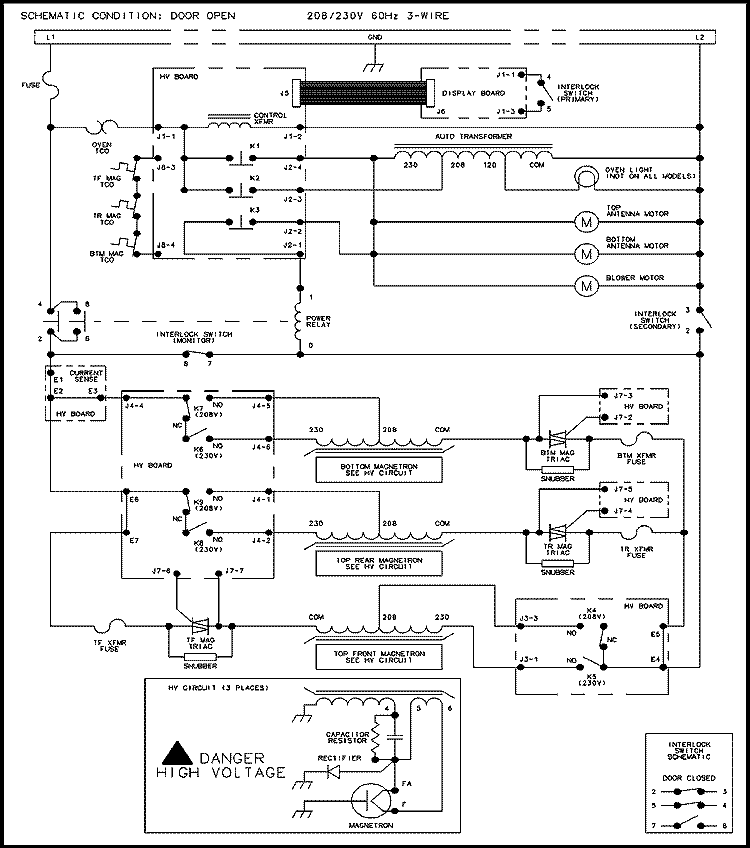 WIRING INFORMATION Diagram and Parts List for ASE70002 P1332813M Amana Microwave
