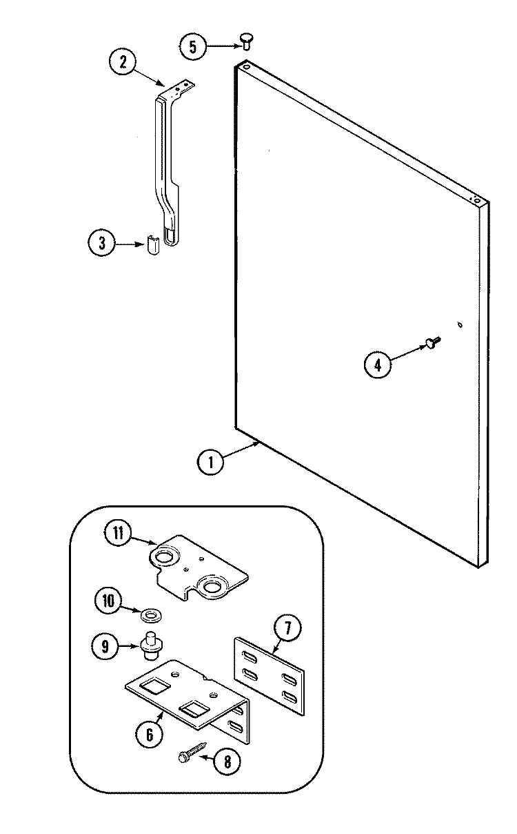 FRESH FOOD OUTER DOOR (REV 13) Diagram and Parts List for CT21G7B  Crosley Refrigerator