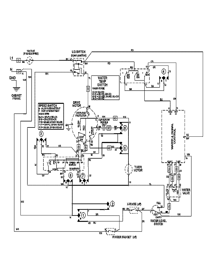 WIRING INFORMATION Diagram and Parts List for MAVT734EWW  Maytag Washer