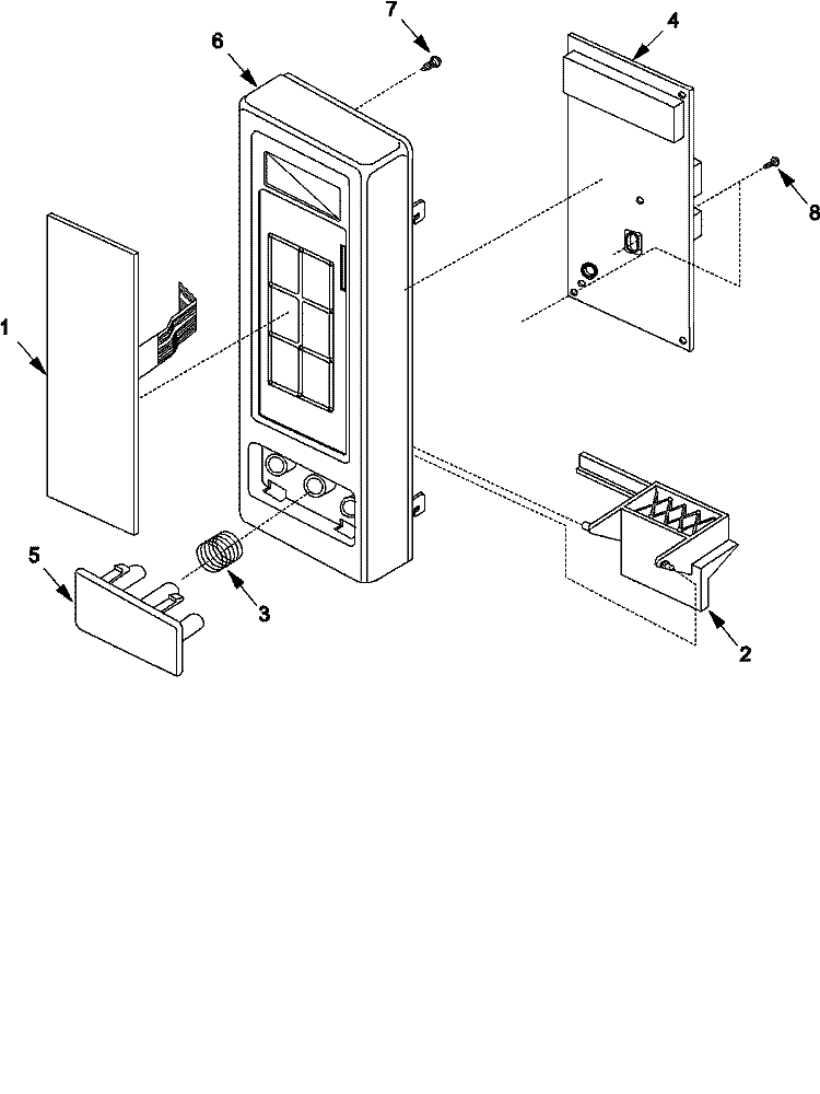 CONTROLLER Diagram and Parts List for DEL10E P1329707M Menumaster Microwave