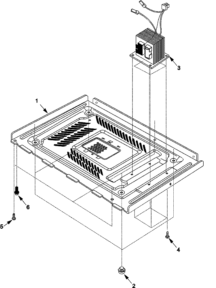 BASE PLATE Diagram and Parts List for DEL10E P1329707M Menumaster Microwave