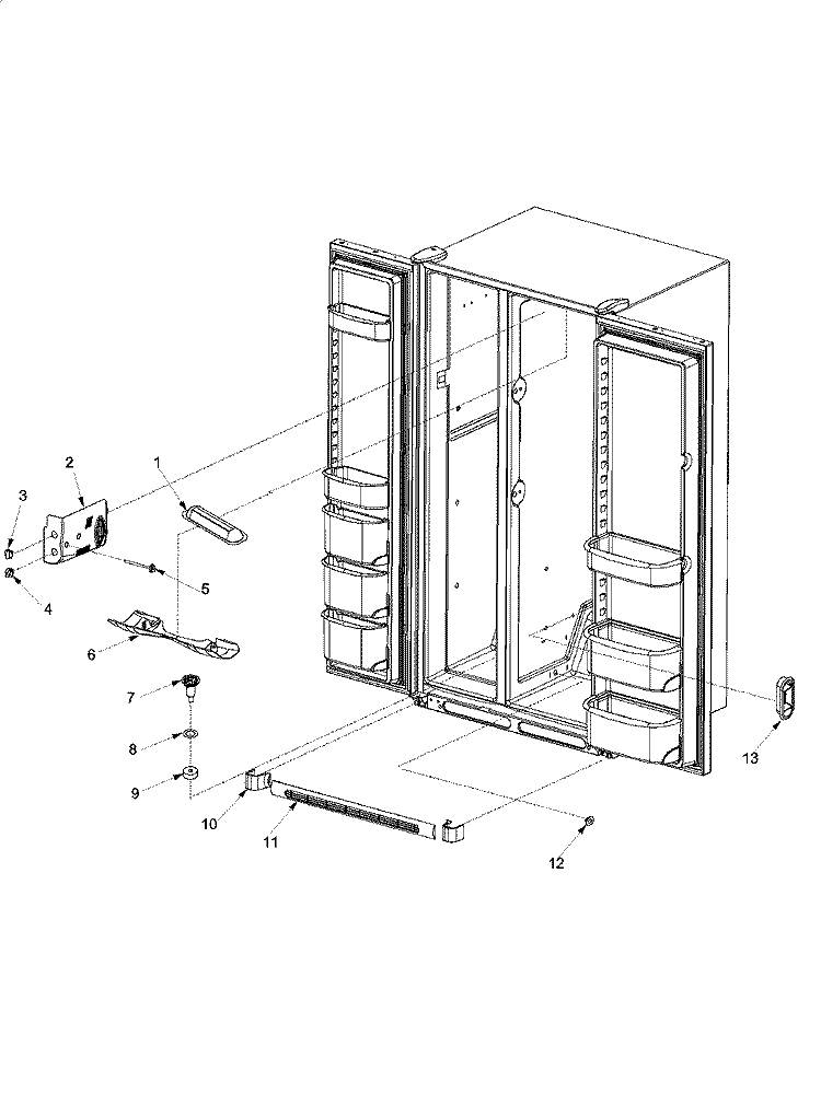 LIGHT COVERS AND TOE GRILLE Diagram and Parts List for DRS2660BC PDRS2660BC0 Amana Refrigerator
