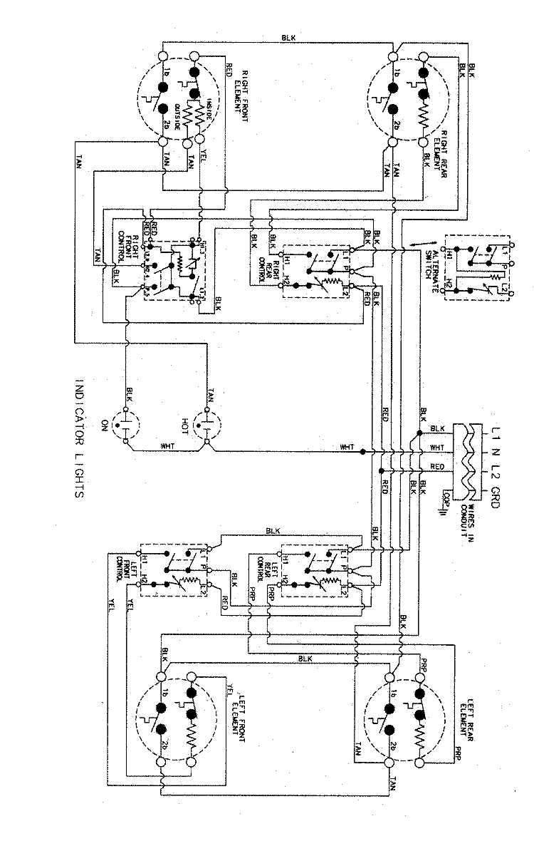 WIRING INFORMATION Diagram and Parts List for MEC5430BDS  Maytag Cooktop