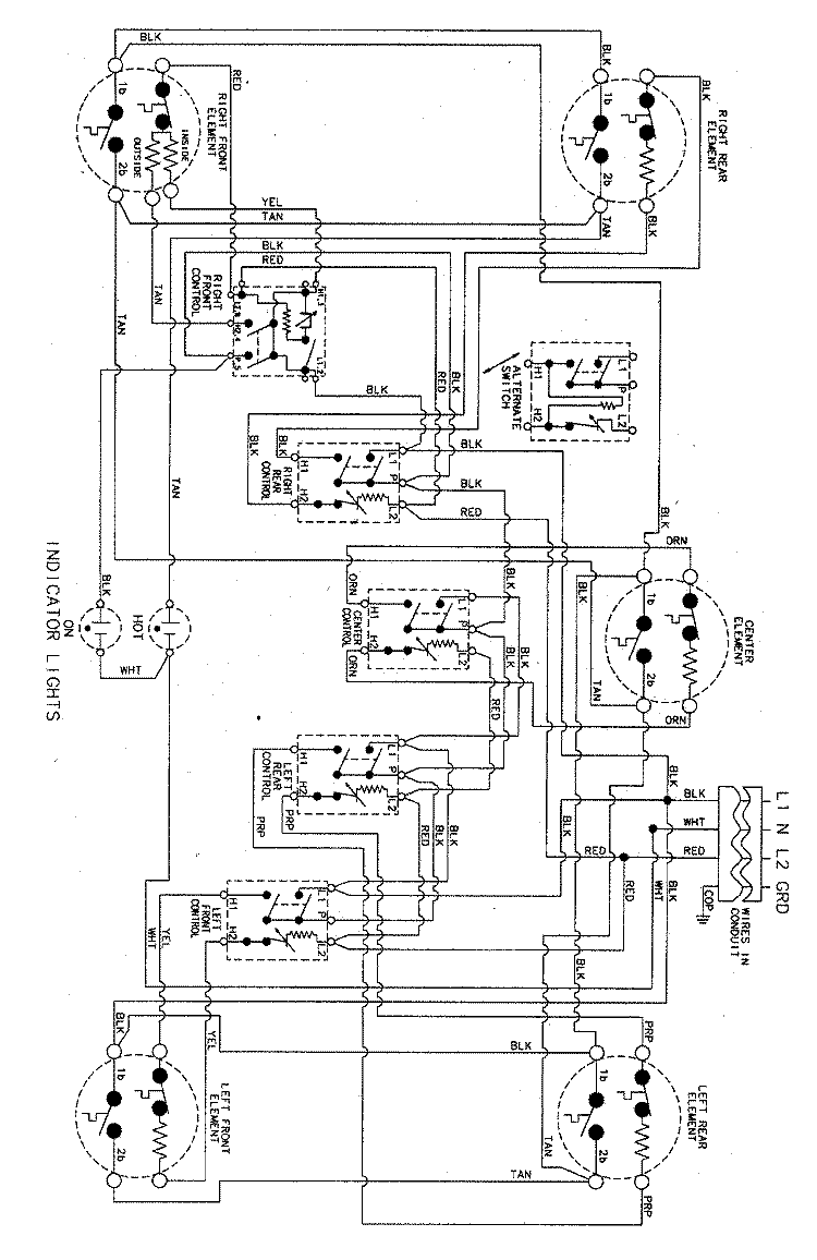 WIRING INFORMATION Diagram and Parts List for MEC5536BAW  Maytag Cooktop